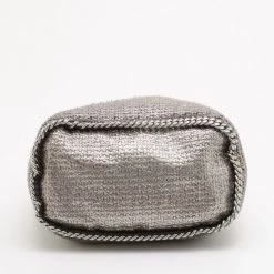 Stella McCartney Silver Woven Chain Detail Hobo For Women -Stella McCartney Sales luxury women stella mccartney used handbags p35562 005