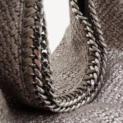 Stella McCartney Silver Woven Chain Detail Hobo For Women -Stella McCartney Sales luxury women stella mccartney used handbags p35562 008