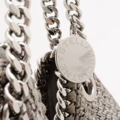 Stella McCartney Silver Woven Chain Detail Hobo For Women -Stella McCartney Sales luxury women stella mccartney used handbags p35562 009