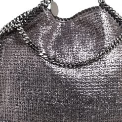 Stella McCartney Metallic Silver Tweed Falabella Tote For Women -Stella McCartney Sales luxury women stella mccartney used handbags p356993 004
