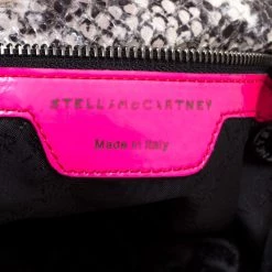 Stella McCartney Monochrome Python Effect Faux Leather Large Falabella Tote For Women -Stella McCartney Sales luxury women stella mccartney used handbags p367892 002