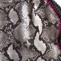 Stella McCartney Monochrome Python Effect Faux Leather Large Falabella Tote For Women -Stella McCartney Sales luxury women stella mccartney used handbags p367892 006