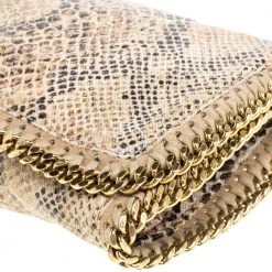 Stella McCartney Beige Snakeskin Effect Falabella Crossbody Bag For Women -Stella McCartney Sales luxury women stella mccartney used handbags p369092 009