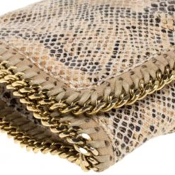 Stella McCartney Beige Snakeskin Effect Falabella Crossbody Bag For Women -Stella McCartney Sales luxury women stella mccartney used handbags p369092 011