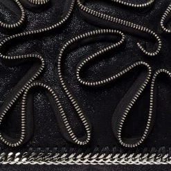 Stella McCartney Black Faux Leather Falabella Zip Detail Clutch For Women -Stella McCartney Sales luxury women stella mccartney used handbags p369139 001