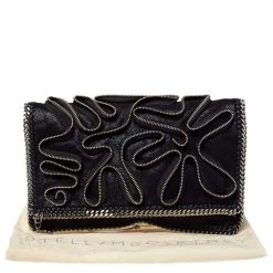 Stella McCartney Black Faux Leather Falabella Zip Detail Clutch For Women -Stella McCartney Sales luxury women stella mccartney used handbags p369139 003