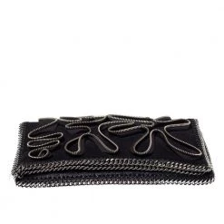 Stella McCartney Black Faux Leather Falabella Zip Detail Clutch For Women -Stella McCartney Sales luxury women stella mccartney used handbags p369139 008