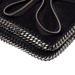 Stella McCartney Black Faux Leather Falabella Zip Detail Clutch For Women -Stella McCartney Sales luxury women stella mccartney used handbags p369139 010