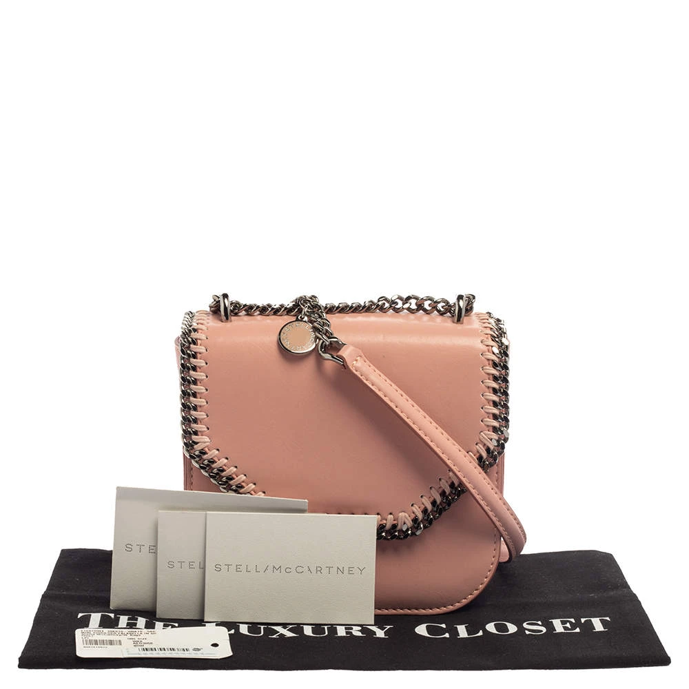 Stella McCartney Pink Faux Leather Mini Falabella Box Shoulder Bag For Women 14 Stella McCartney Pink Faux Leather Mini Falabella Box Shoulder Bag For Women - Image 12