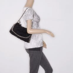Stella McCartney Black Crochet Small Fallabella Bag For Women 15 Stella McCartney Black Crochet Small Fallabella Bag For Women -Stella McCartney Sales luxury women stella mccartney used handbags p37601 003
