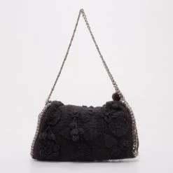 Stella McCartney Black Crochet Small Fallabella Bag For Women 17 Stella McCartney Black Crochet Small Fallabella Bag For Women -Stella McCartney Sales luxury women stella mccartney used handbags p37601 005