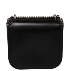 Stella McCartney Black Faux Leather Mini Falabella Box Shoulder Bag For Women -Stella McCartney Sales luxury women stella mccartney used handbags p377024 002