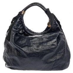 Stella McCartney Navy Blue Faux Leather Polly Hobo For Women -Stella McCartney Sales luxury women stella mccartney used handbags p377564 008