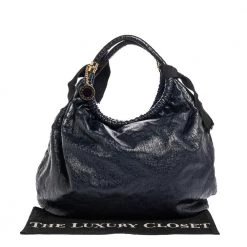 Stella McCartney Navy Blue Faux Leather Polly Hobo For Women -Stella McCartney Sales luxury women stella mccartney used handbags p377564 009