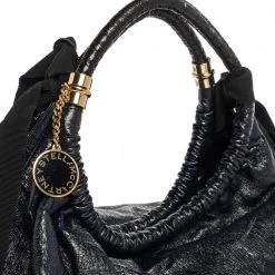 Stella McCartney Navy Blue Faux Leather Polly Hobo For Women -Stella McCartney Sales luxury women stella mccartney used handbags p377564 012