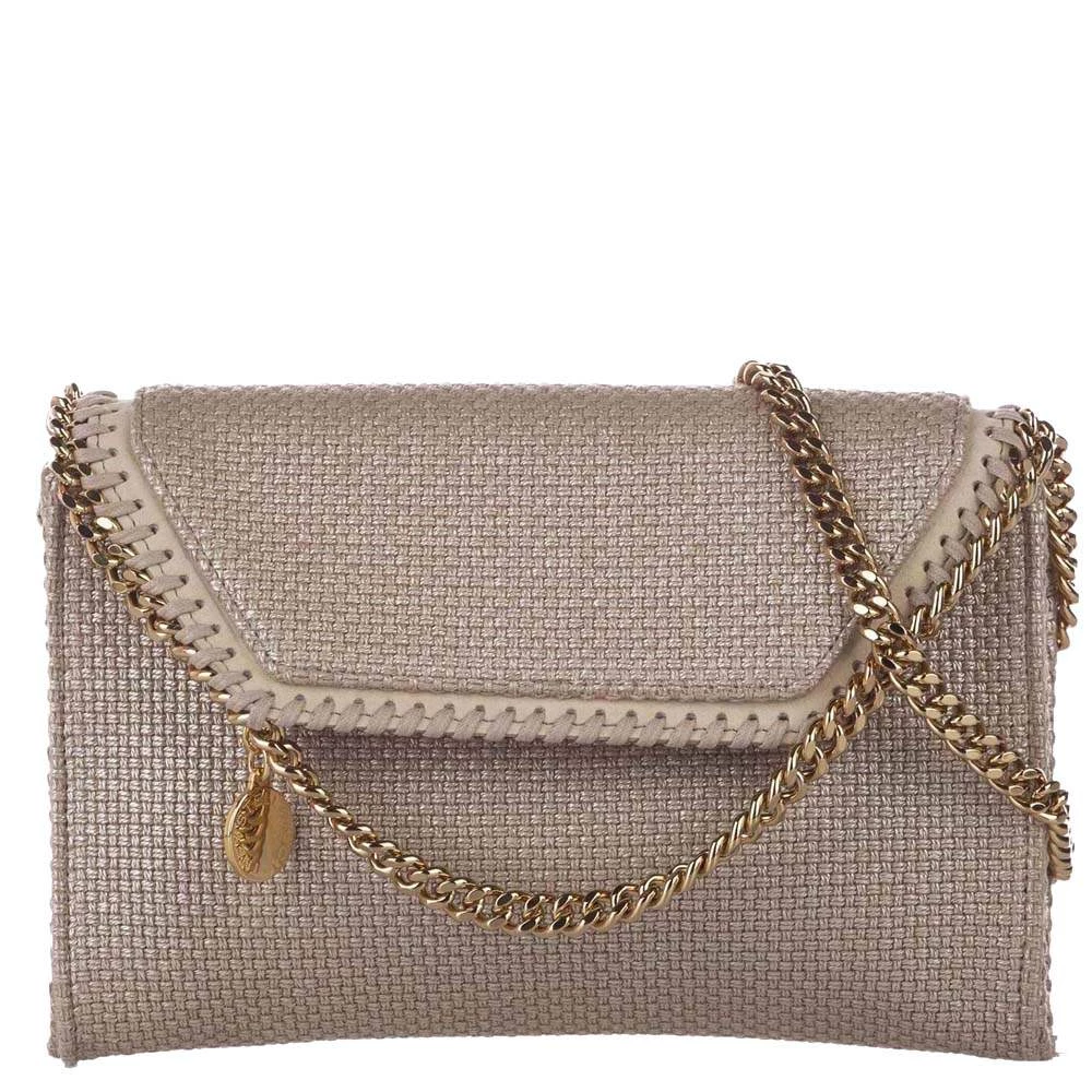 Stella McCartney Brown Woven Canvas Falabella Crossbody Bag For Women 3 Stella McCartney Brown Woven Canvas Falabella Crossbody Bag For Women