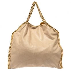 Stella McCartney Beige Faux Suede Small Falabella Tote For Women -Stella McCartney Sales luxury women stella mccartney used handbags p386738 009