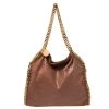 Stella McCartney Brown Faux Suede Small Falabella Tote For Women 1 Stella McCartney Brown Faux Suede Small Falabella Tote For Women -Stella McCartney Sales luxury women stella mccartney used handbags p386740 009