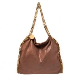 Stella McCartney Brown Faux Suede Small Falabella Tote For Women