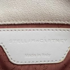 Stella McCartney White Faux Leather Mini Crystal Trim Falabella Shaggy Deer Shoulder Bag For Women -Stella McCartney Sales luxury women stella mccartney used handbags p388397 002