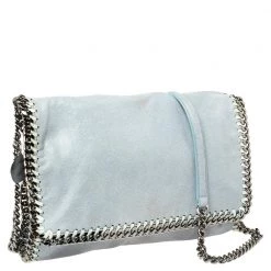 Stella McCartney Sky Blue Faux Leather Falabella Shoulder Bag For Women -Stella McCartney Sales luxury women stella mccartney used handbags p388784 006