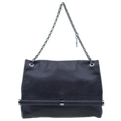 Stella McCartney Gray Leather Graphite Vegan Chain Shoulder Bag For Women