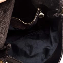 Stella McCartney Brown Snake Embossed Velvet Flap Shoulder Bag For Women -Stella McCartney Sales luxury women stella mccartney used handbags p390711 002