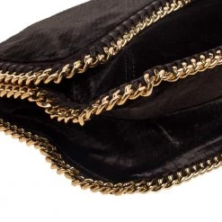 Stella McCartney Brown Snake Embossed Velvet Flap Shoulder Bag For Women -Stella McCartney Sales luxury women stella mccartney used handbags p390711 004