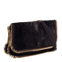 Stella McCartney Brown Snake Embossed Velvet Flap Shoulder Bag For Women -Stella McCartney Sales luxury women stella mccartney used handbags p390711 007