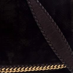 Stella McCartney Brown Snake Embossed Velvet Flap Shoulder Bag For Women -Stella McCartney Sales luxury women stella mccartney used handbags p390711 009