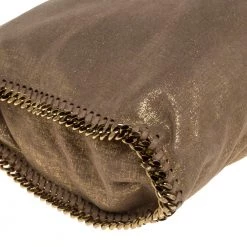 Stella McCartney Beige Shimmering Faux Leather Small Falabella Tote For Women -Stella McCartney Sales luxury women stella mccartney used handbags p392684 004