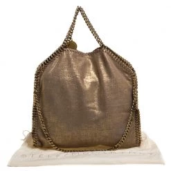 Stella McCartney Beige Shimmering Faux Leather Small Falabella Tote For Women -Stella McCartney Sales luxury women stella mccartney used handbags p392684 009