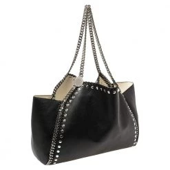 Stella McCartney Black Leather Falabella Tote Bag For Women -Stella McCartney Sales luxury women stella mccartney used handbags p395222 008