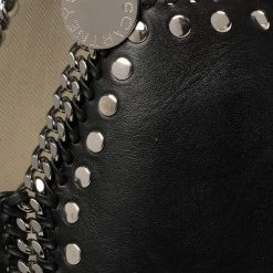Stella McCartney Black Leather Falabella Tote Bag For Women -Stella McCartney Sales luxury women stella mccartney used handbags p395222 009