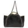 Stella McCartney Black Leather Falabella Tote Bag For Women -Stella McCartney Sales luxury women stella mccartney used handbags p395222 010