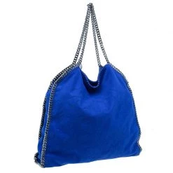 Stella McCartney Blue Suede Falabella Embossed Faux Shoulder Bag For Women -Stella McCartney Sales luxury women stella mccartney used handbags p39573 003