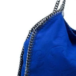 Stella McCartney Blue Suede Falabella Embossed Faux Shoulder Bag For Women -Stella McCartney Sales luxury women stella mccartney used handbags p39573 006