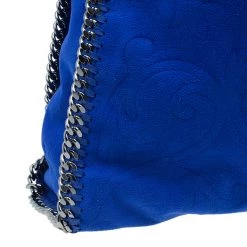 Stella McCartney Blue Suede Falabella Embossed Faux Shoulder Bag For Women -Stella McCartney Sales luxury women stella mccartney used handbags p39573 009