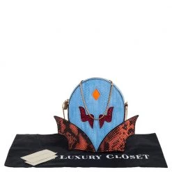 Stella McCartney Multicolor Python Embossed Faux Leather Superhero Chain Clutch For Women -Stella McCartney Sales luxury women stella mccartney used handbags p399593 004