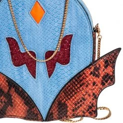 Stella McCartney Multicolor Python Embossed Faux Leather Superhero Chain Clutch For Women -Stella McCartney Sales luxury women stella mccartney used handbags p399593 011