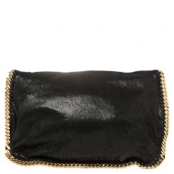 Stella McCartney Black Faux Leather Falabella Flap Shoulder Bag For Women -Stella McCartney Sales luxury women stella mccartney used handbags p407287 003