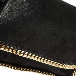 Stella McCartney Black Faux Leather Falabella Flap Shoulder Bag For Women -Stella McCartney Sales luxury women stella mccartney used handbags p407287 010