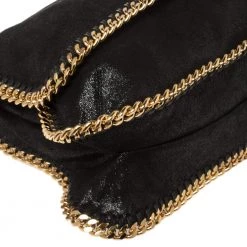 Stella McCartney Black Faux Leather Falabella Flap Shoulder Bag For Women -Stella McCartney Sales luxury women stella mccartney used handbags p407287 012