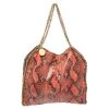 Stella McCartney Orange/Black Python Effect Faux Leather Falabella Tote For Women -Stella McCartney Sales luxury women stella mccartney used handbags p407721 009