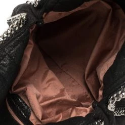 Stella McCartney Black Shimmery Faux Leather Small Falabella Tote For Women -Stella McCartney Sales luxury women stella mccartney used handbags p410975 013