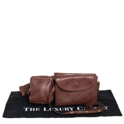 Stella McCartney Brown Monogram Faux Leather Utility Belt Bag For Women -Stella McCartney Sales luxury women stella mccartney used handbags p415402 001