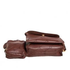 Stella McCartney Brown Monogram Faux Leather Utility Belt Bag For Women -Stella McCartney Sales luxury women stella mccartney used handbags p415402 006