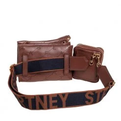 Stella McCartney Brown Monogram Faux Leather Utility Belt Bag For Women -Stella McCartney Sales luxury women stella mccartney used handbags p415402 010