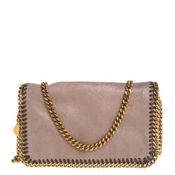 Stella McCartney Dark Beige Faux Suede Falabella Crossbody Bag For Women
