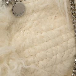 Stella McCartney Cream Faux Fur Tiny Falabella Crossbody Bag For Women -Stella McCartney Sales luxury women stella mccartney used handbags p423227 009